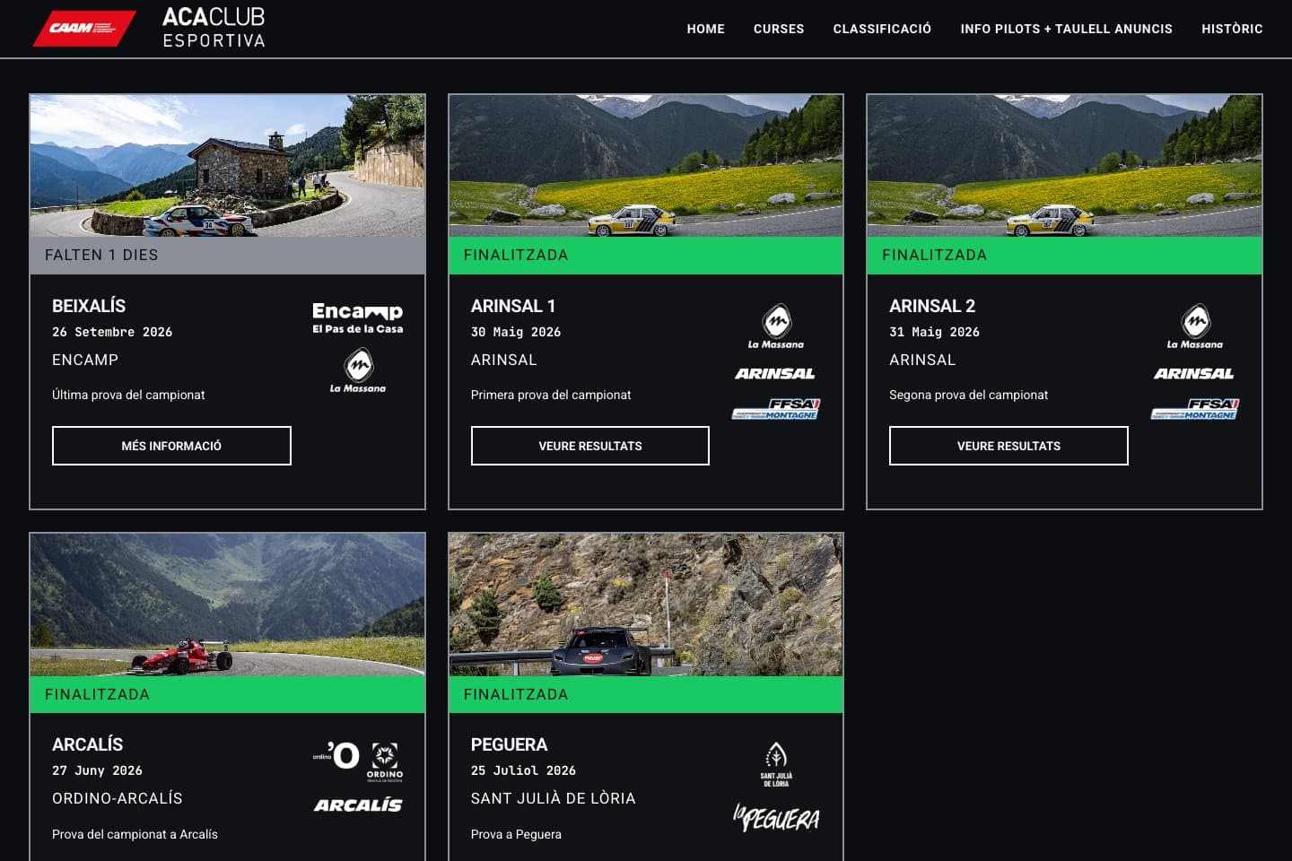 CAAM 2026 — plataforma del Campionat d’Andorra de Muntanya